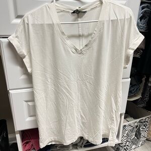 Banana Republic White V-Neck Top
